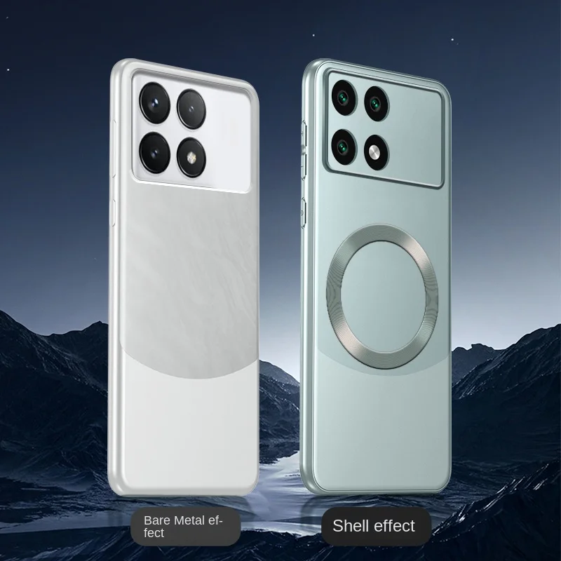 Чехол для Xiaomi POCO X6 Pro жесткий поликарбонатный Матовый Магнитный защитный чехол
