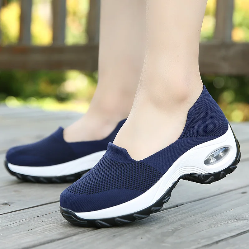 

Air Cushion Canvas Pumps for Women Fashion Spring Summer Casual Shallow Boat Shake Shoes Elegant Female Outdoor Sport Shoes