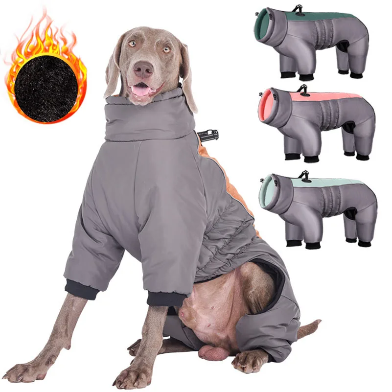 

Big Dog Overalls Waterproof Dog Clothes for Medium Large Dogs Winter Onesie Pet Jumpsuit French Bulldog Jacket Labrador Costume