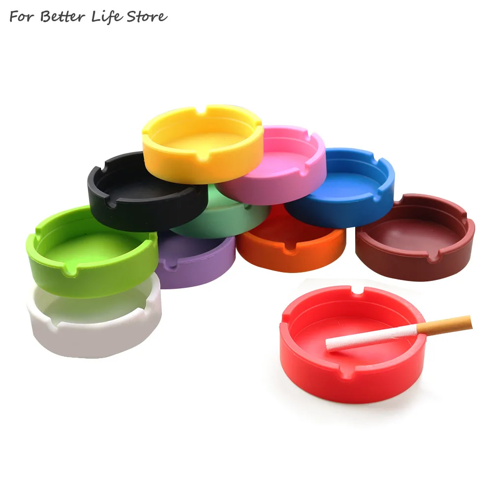 

Силиконовый мир для курения сигарет сигар круглая пепельница прочная мягкая Экологически чистая пепельница водостойкая легко носить с соб...