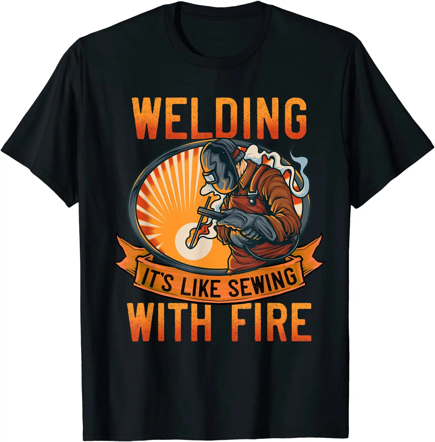 

Забавные Рубашки для сварщика, Мужская сварка, это как Шитье с огнем, футболка с принтом, распространенные Топы И Футболки из хлопка для мужчин, для отдыха