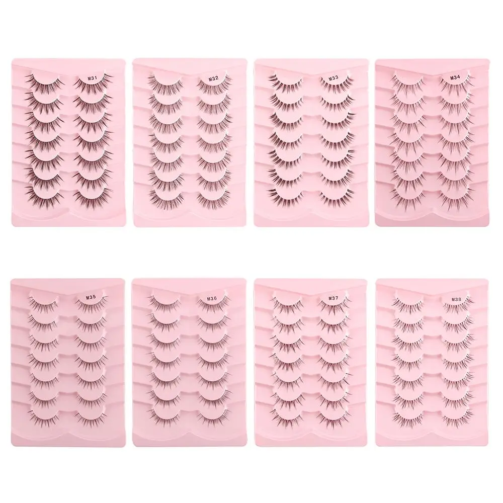 

Band Makeup Eyelash Extensions Natural False Eyelashes Manga Lashes Cosplay Lashes Faux Mink Lashes For Asian Korean