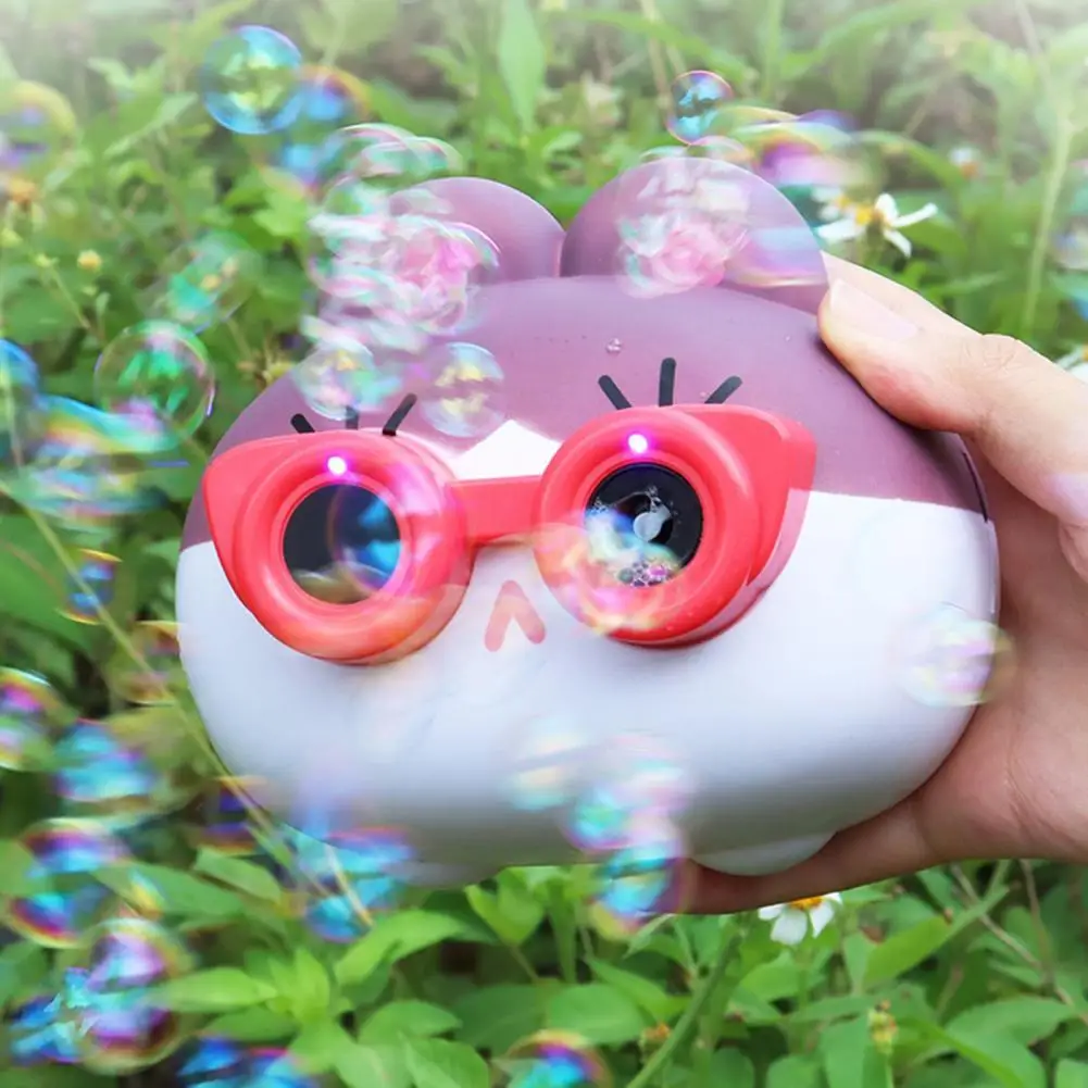 

Electric Bubble Machine Cute Lightweight Novel Light Music Electric Bubble Blower Toy Bubble Toy Party Accessories