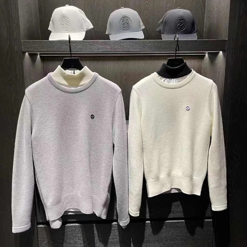 

Autumn Korean G4 original golf men's sweater sports windproof wool loose thickened turtle neck