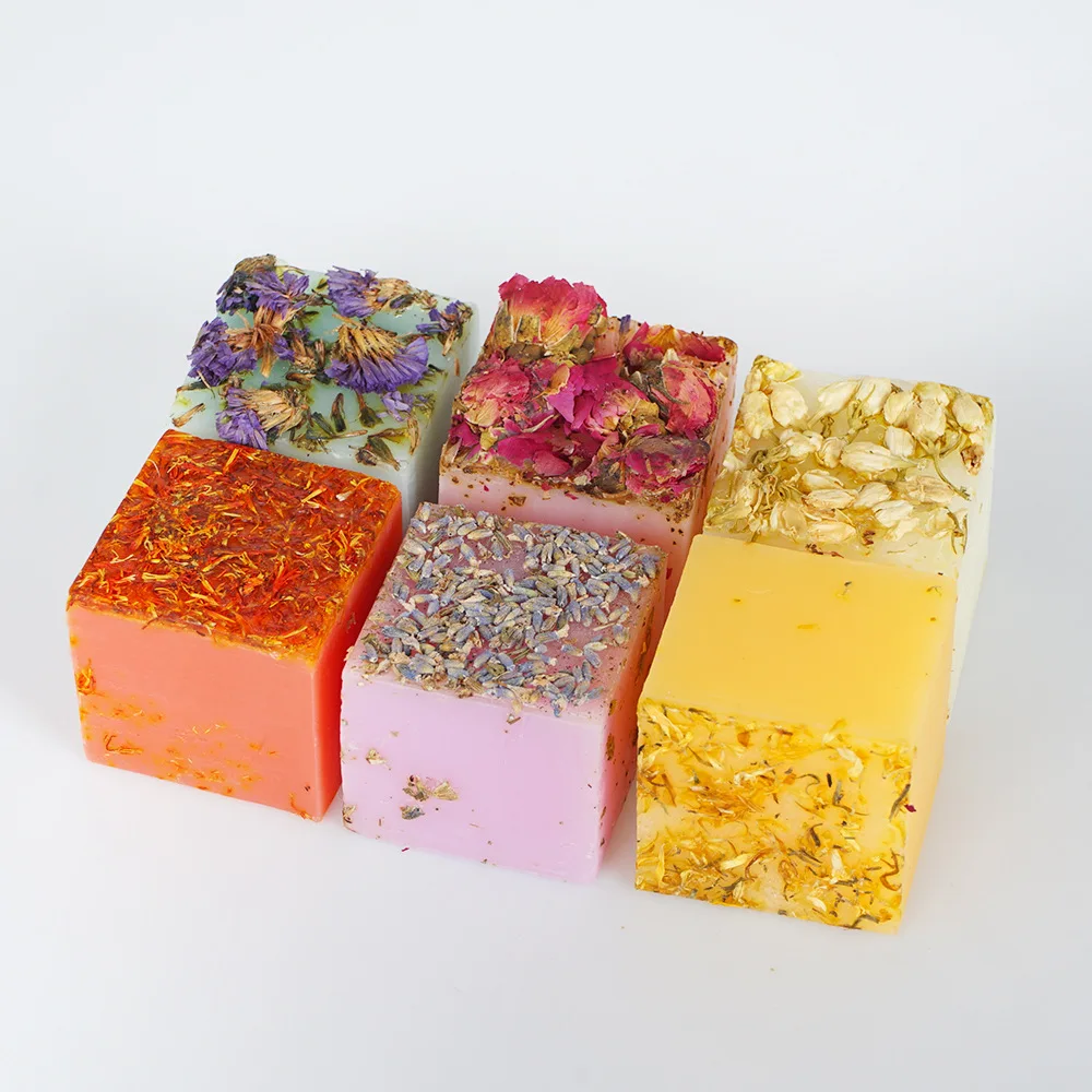 

Rose Handmade dried Flower Soap Cleansing Bath Essential Oil Soap Clean Balance Oil Petal Soap