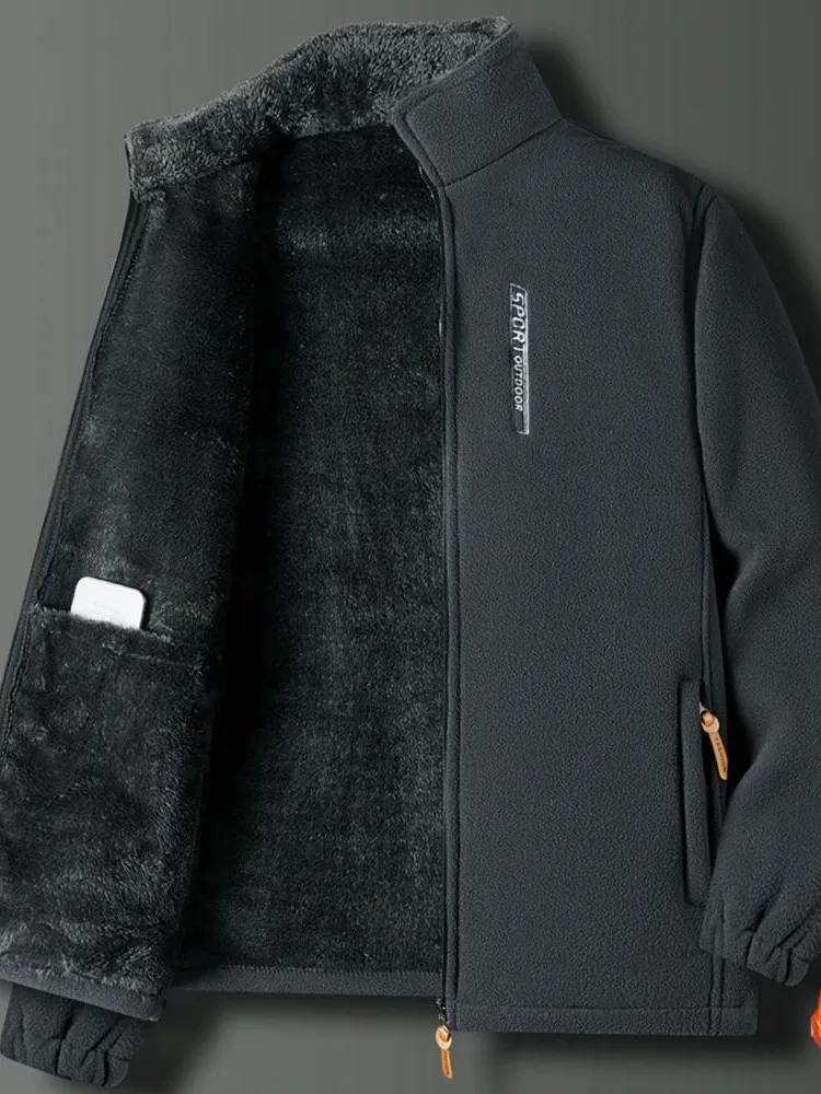 Новинка Осень-зима 2024 модная однотонная утепленная теплая куртка с флисовой