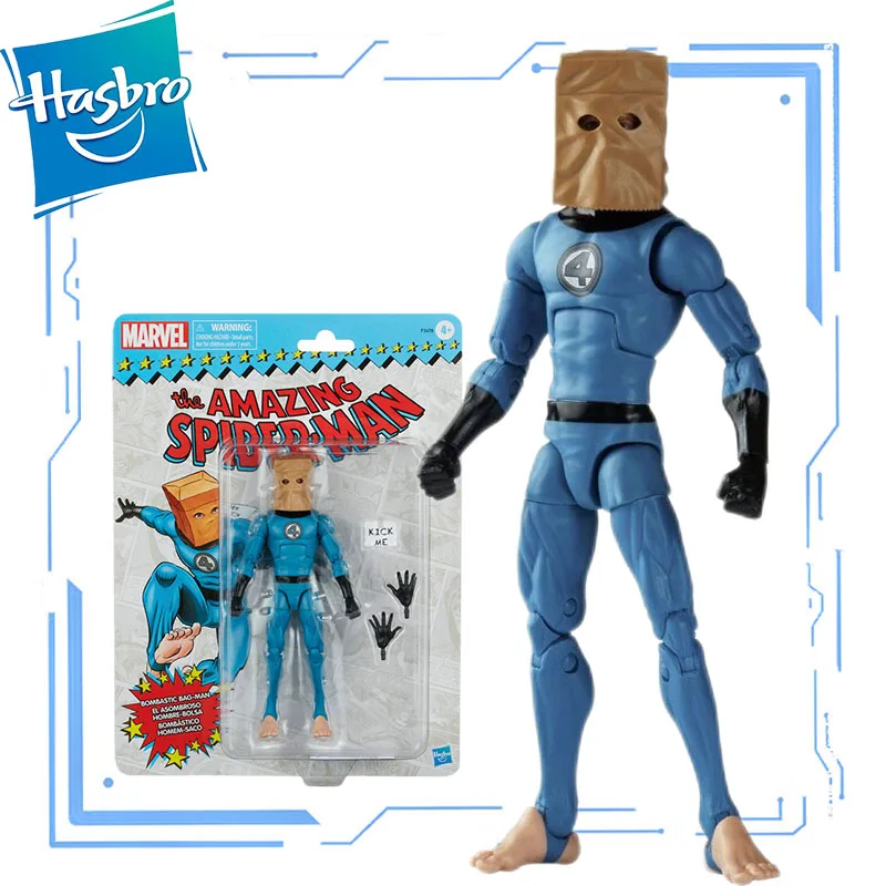 

Подлинные легенды Марвел Hasbro, подвижный Человек-паук 6 дюймов, бомбастическая сумка, фантастическая четыре модели игрушек для мальчиков, Хэ...