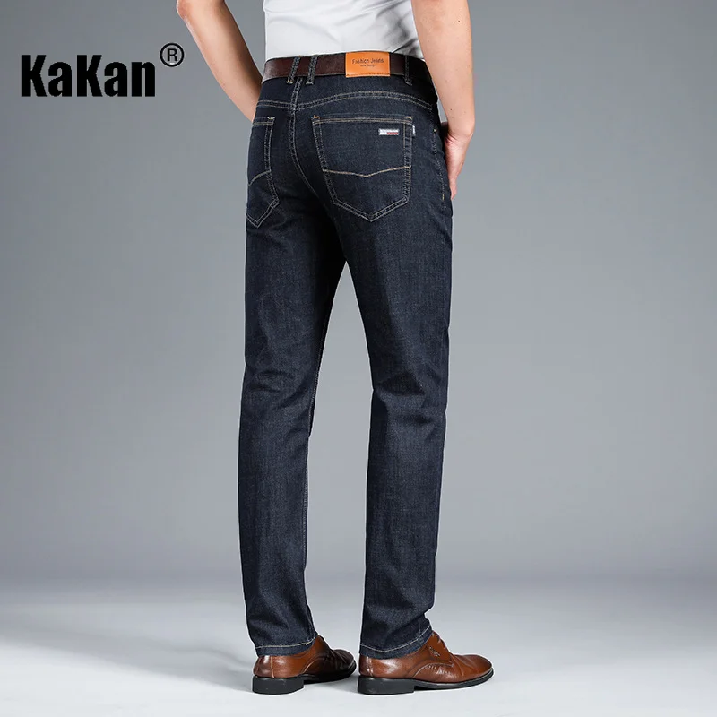 Kakan - New Summer Thin Denim Men's Wear, Straight Loose Casual Versatile Stretch Jeans K42-6202