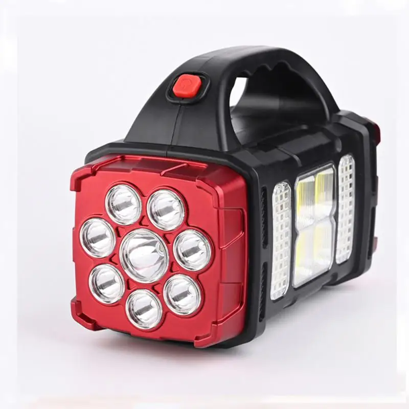 

New portable camping light multi-light source outdoor searchlight charging treasure emergency light solar flashlight