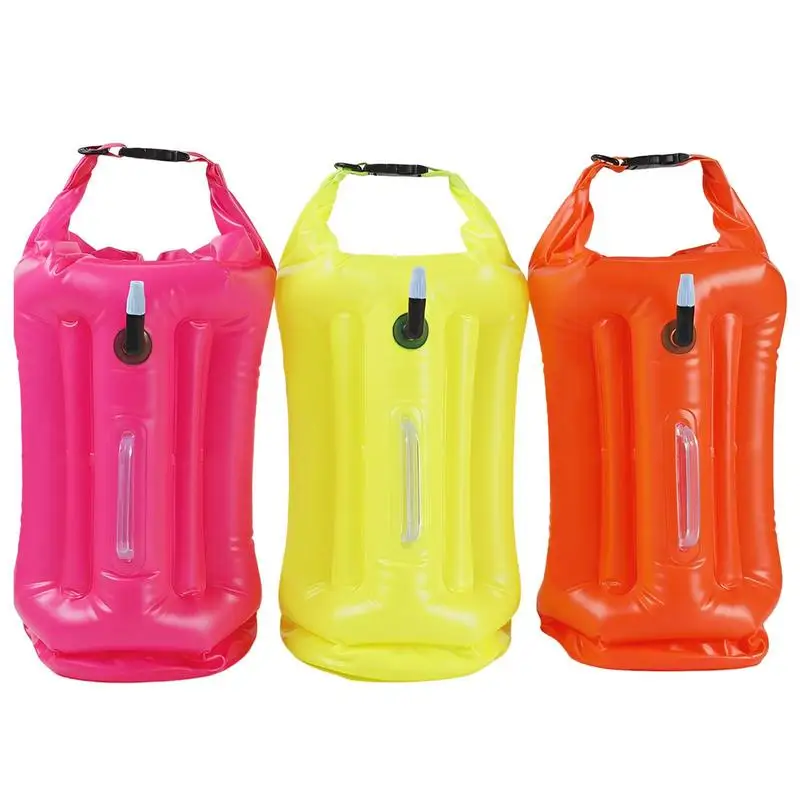 

20L Swimming Buoy Inflatable Pool Floats Waterproof Dry Bag With Storage Compartment Swimming Safety Backpack For Pool Beach