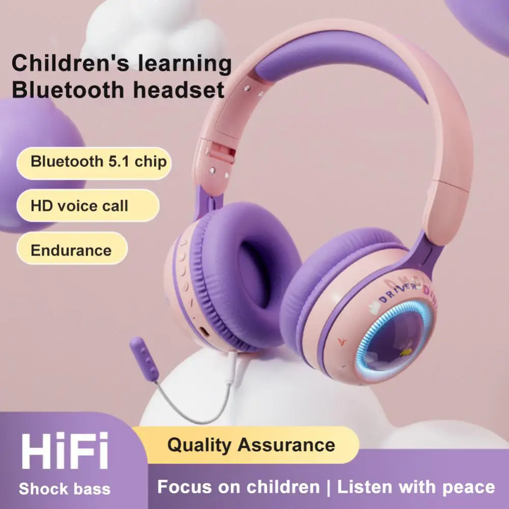 

Sports Game Headset Bluetooth Headset Multiple Colors Tws Headset Volume Control 400mah Wireless Headphone For Kid Girl Gift