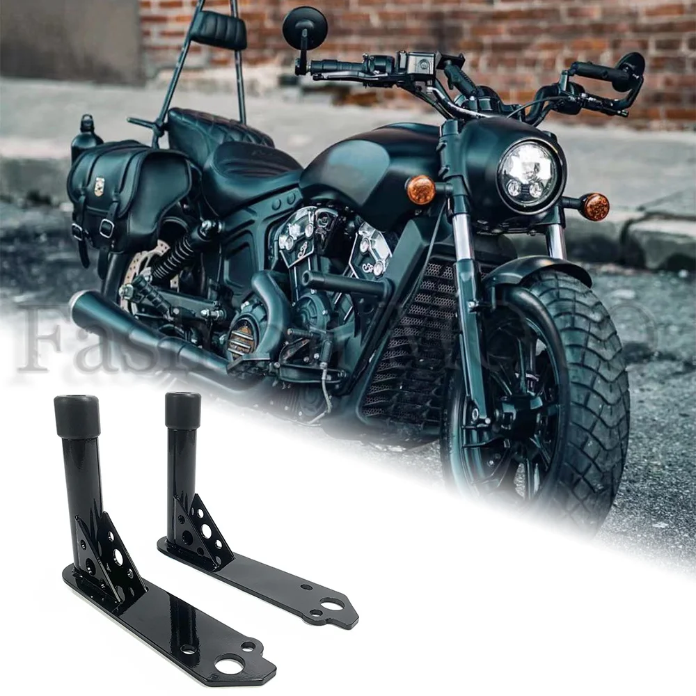 

Motorcycle Rear Highway Bars Black For Indian Scout and Scout Bobber Custom Bars