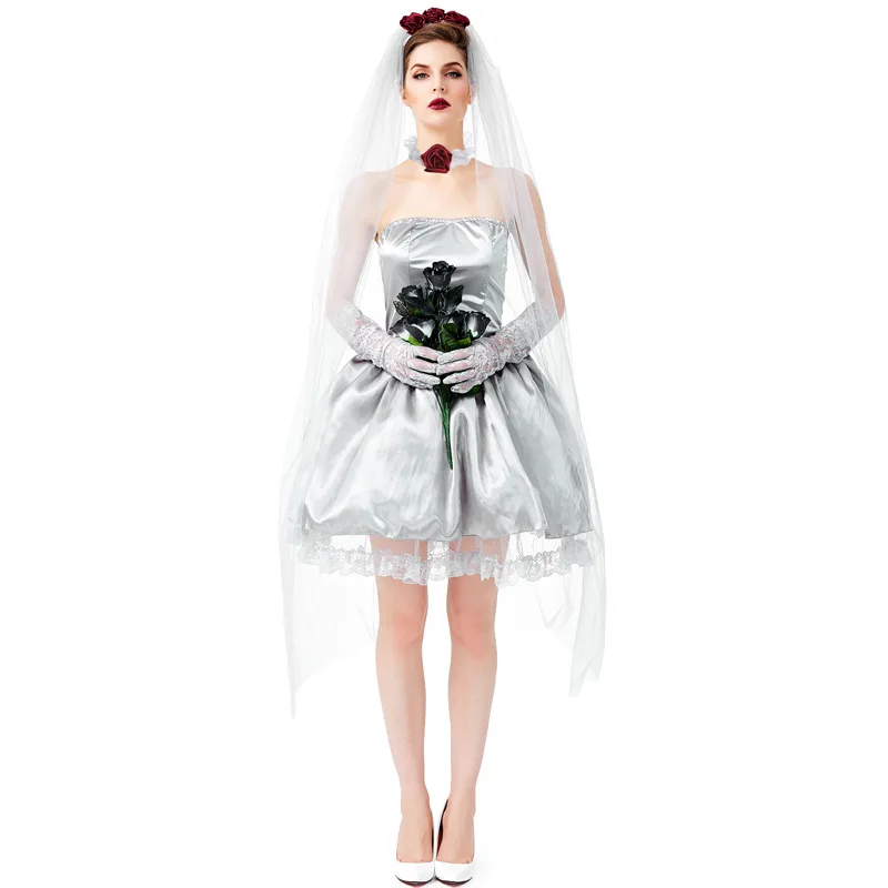 Хэллоуин для взрослых искусственное платье в виде зомби скелета ролевых игр с