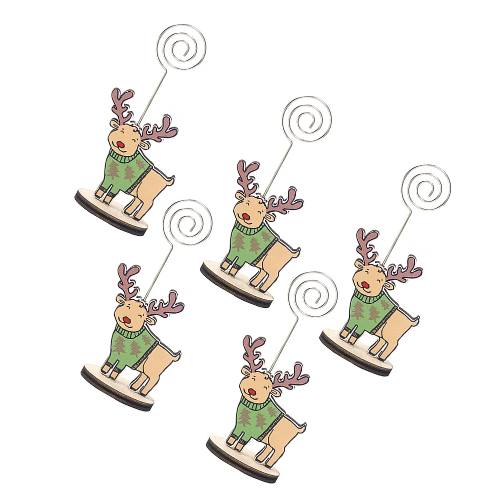 

5 Christmas Photo Clips Message Folder Holder Note Clip for Festival Christmas Xmas Party