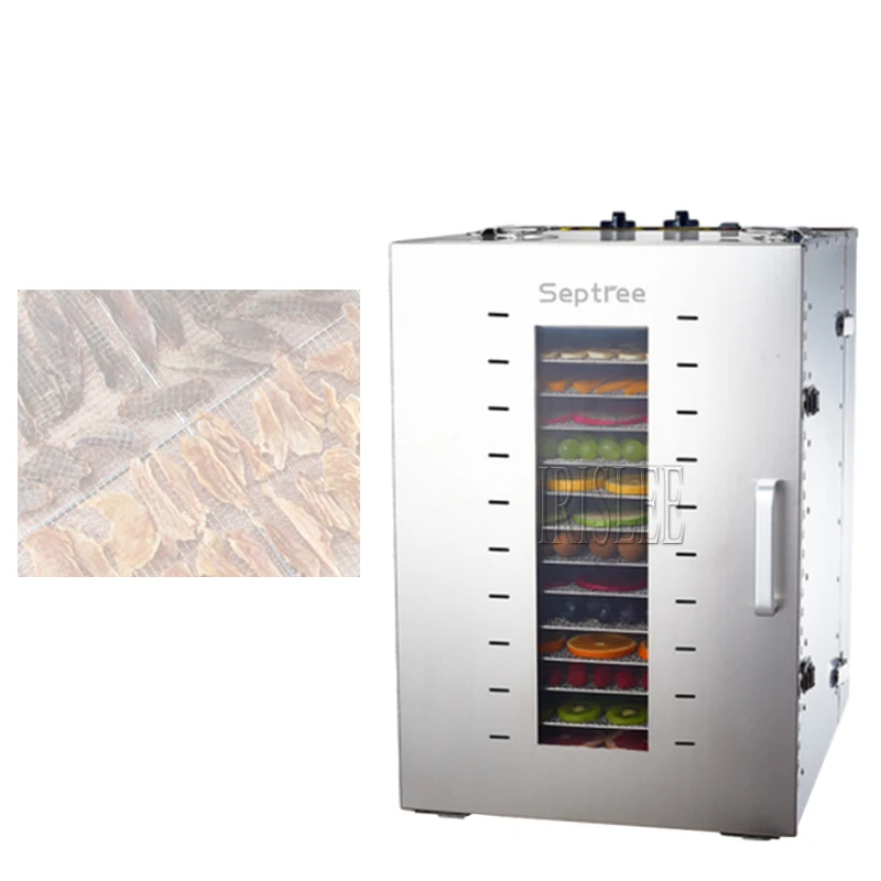 

16-layer food Dehydrator stainless steel Commercial Dried Fruit Machine meat Dryer Food Dehydrated Machine 1000w