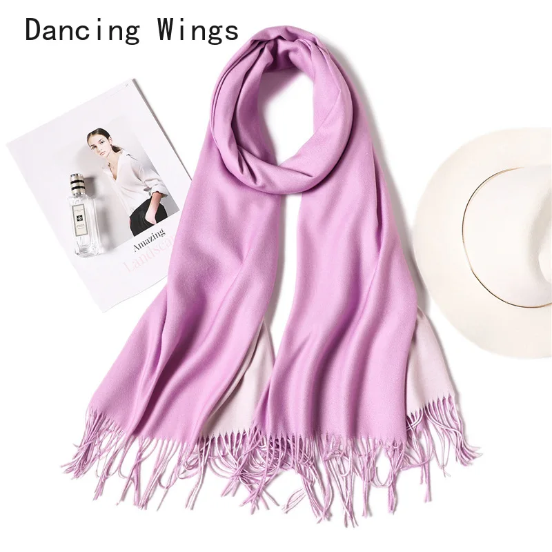 Женский зимний шарф средней длины однотонная теплая Повседневная шаль из