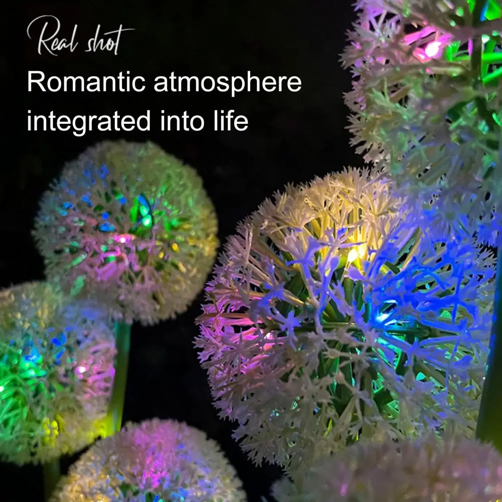 

Solar Lawn Lamp Dandelion-Shaped IP65 Waterproof No Wiring Required Light Sensor LED Garden Lamp Decoration
