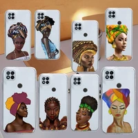 african black girl art phone case transparent for xiaomi redmi note x f poco 10 11 9 7 8 3 i t s pro cover shell coque