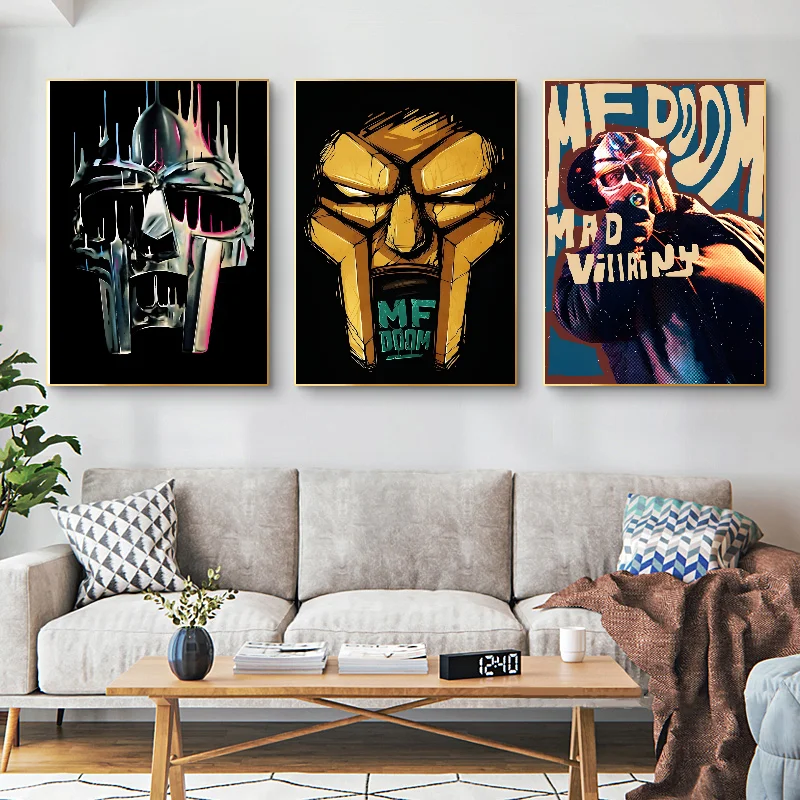 Madlib M-MF D-Doom Poster Self-adhesive Art Waterproof Paper Sticker Coffee House Bar Room Wall Decor