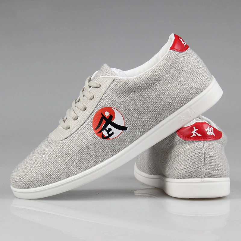 new man women Tai Chi shoes breathable comfortable Chinese Kung Fu black and white sneakers Taekwondo Karate training shoes