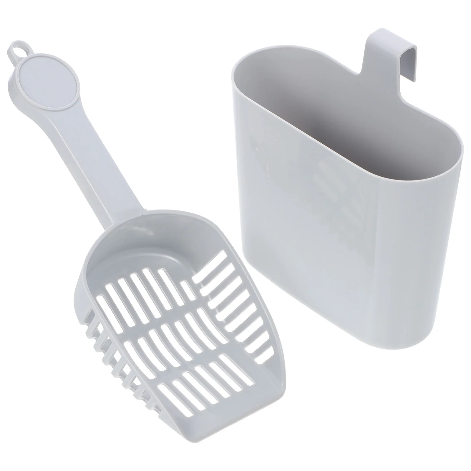 

2 Pcs Set Cat Litter Cleaning Tool Scoop Holder Plastic Scooper Filter
