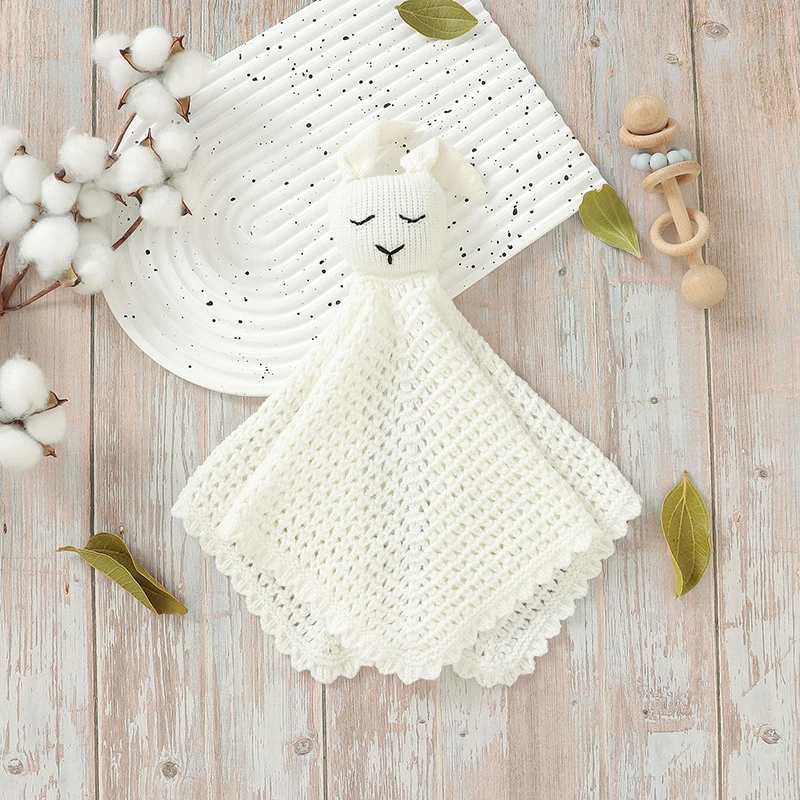 

Newborn Appease Towel Security Blanket Knitted Infant Kids Boy Girl Sleeping Cuddling Towel Facecloth Toddler Teething Comforter