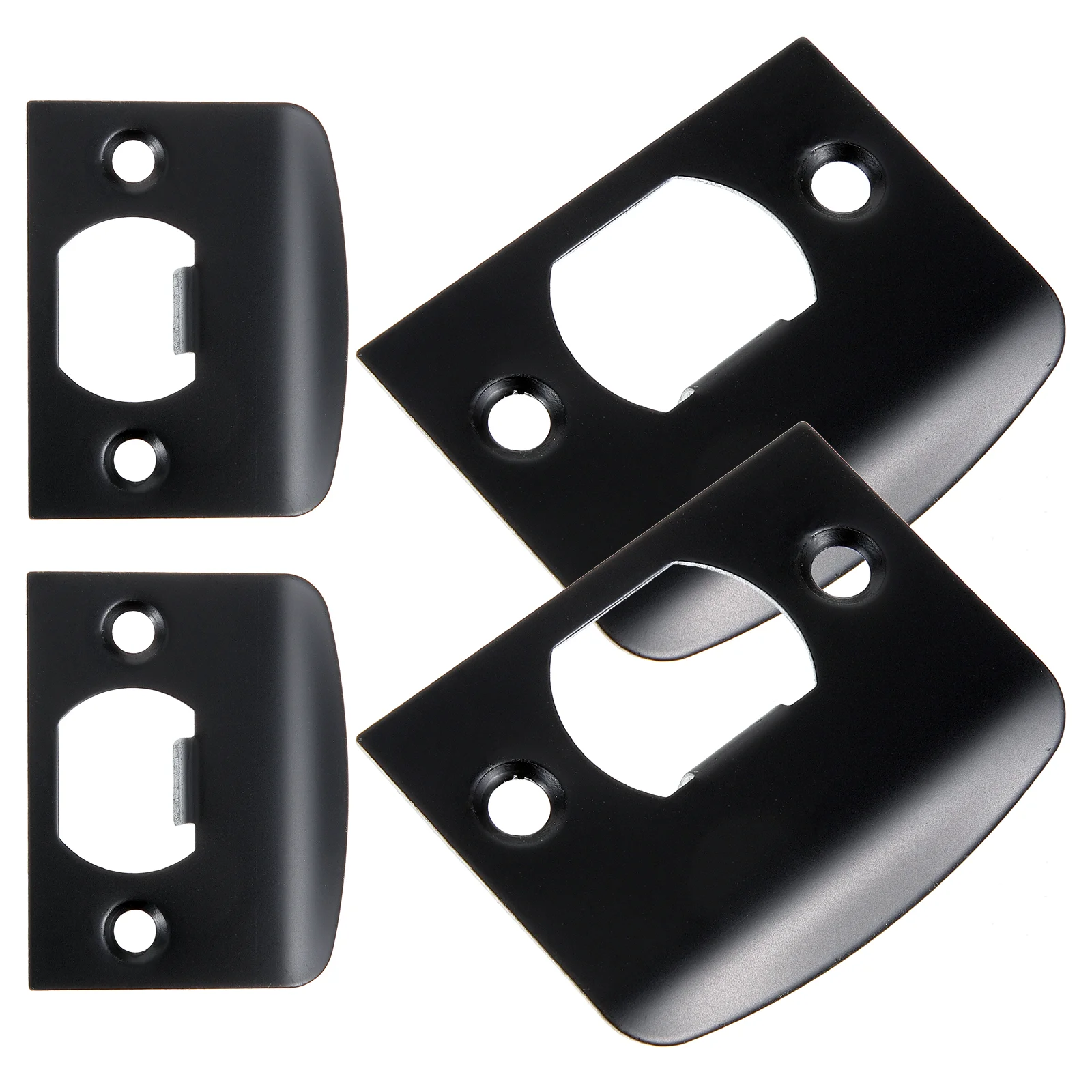 

4 Pcs Kick Board Flapper Accessories Stainless Steel Plates Car Door Strike Front Reinforcement Kit Deadbolt Covers