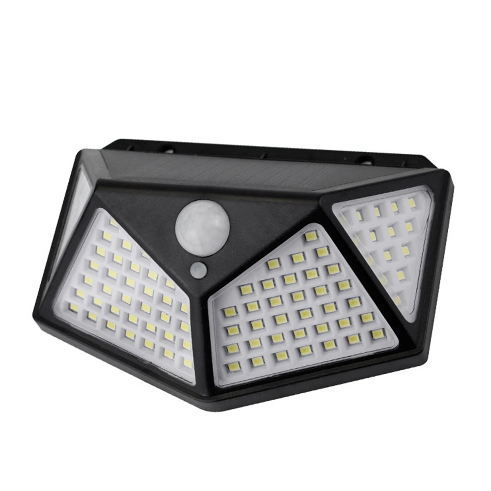 

Solar Light Four-Sided LED Warm Light Human Body Induction Light Wall Light Garden Street Light