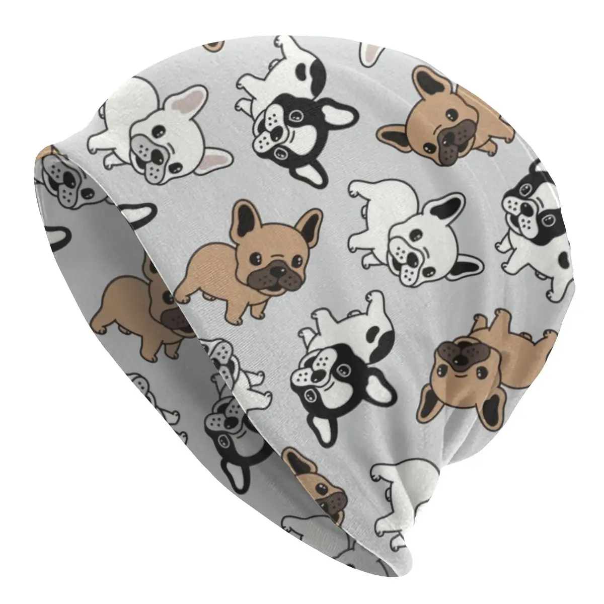 

Streetwear Frenchie French Bulldog Skullies Beanies Men Women Winter Warm Slouchy Beanie Hat Dogs Lover Knitted Bonnet Cap