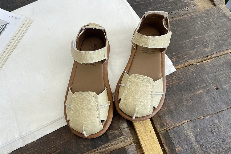 Careaymade-Genuine leather soft soles summer hollowed out sandals,handmade original cowhide breathable Comfortable women's shoes