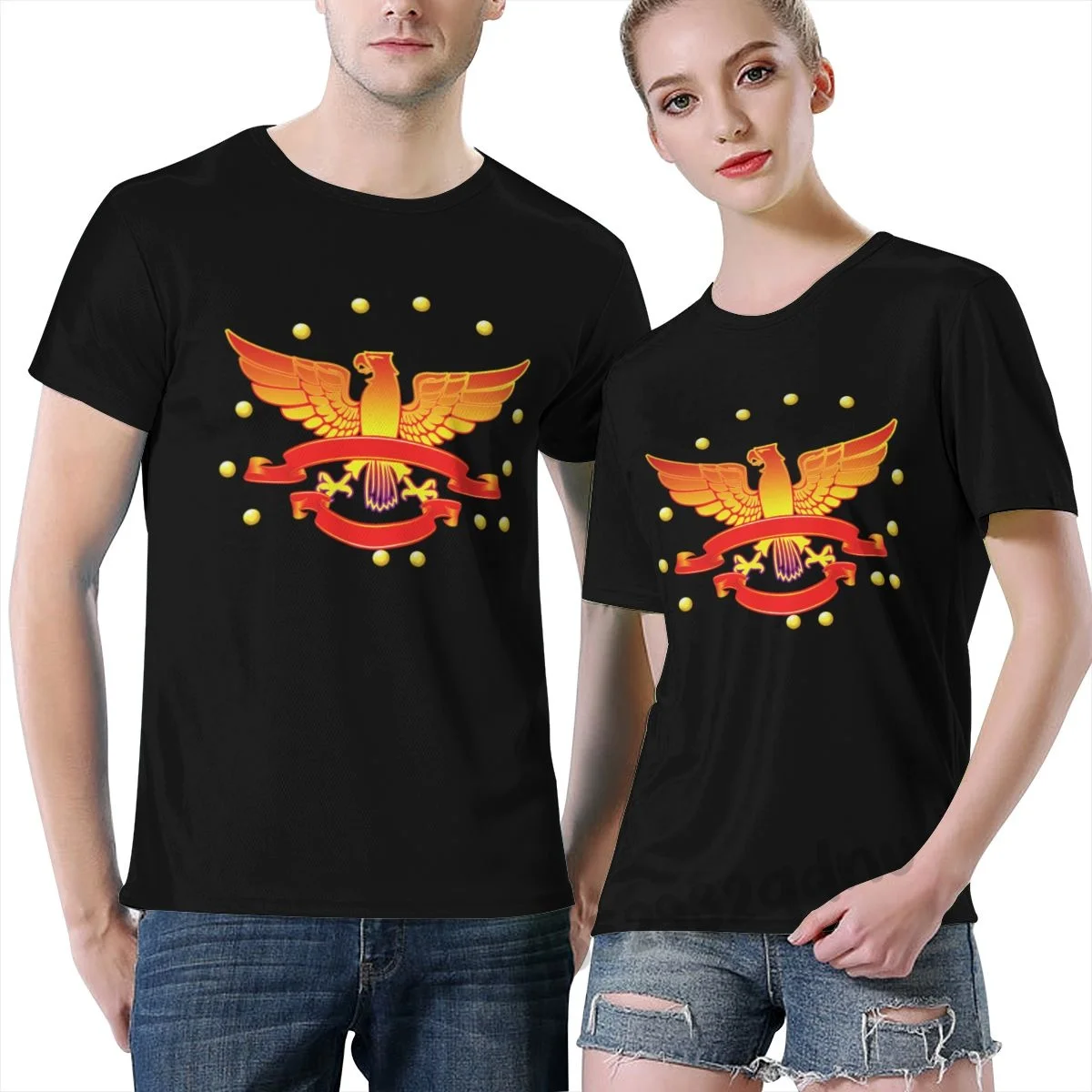 

Golden Eagle Logo T-shirt Tee Men women T shirt 100% Cotton Tops Tees