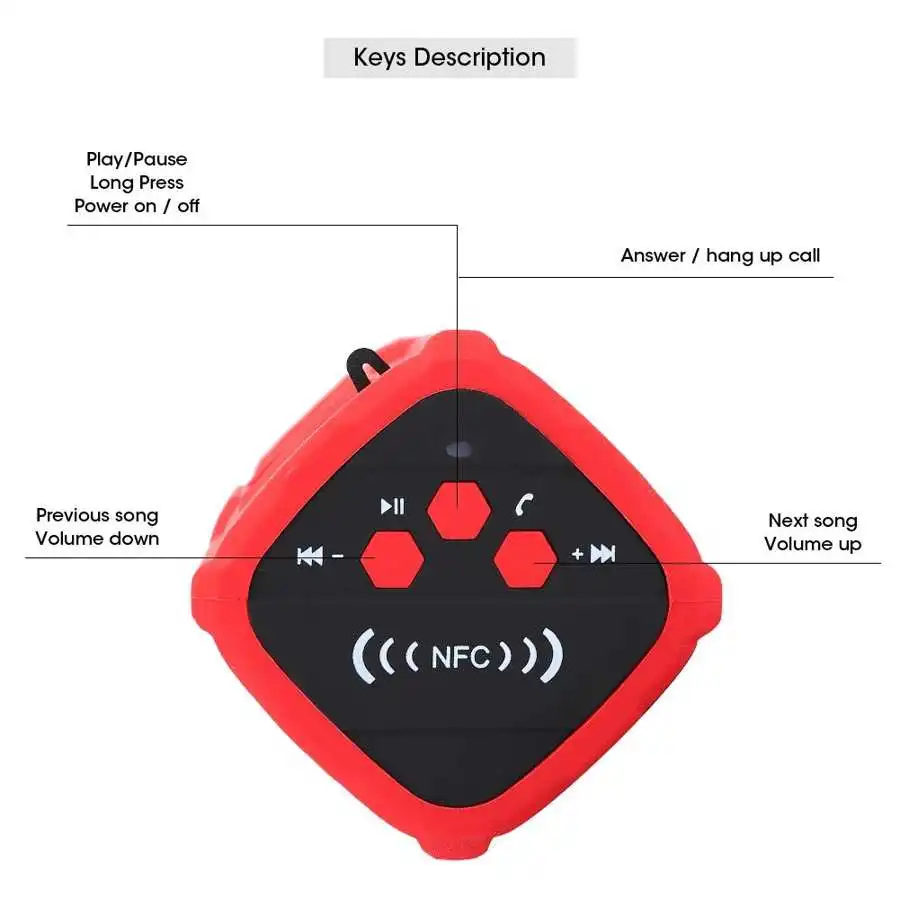 

Outdoor Sports Bluetooth PD390 Speaker Carabiner Bicycle Outdoor Audio Wireless Card Bluetooth