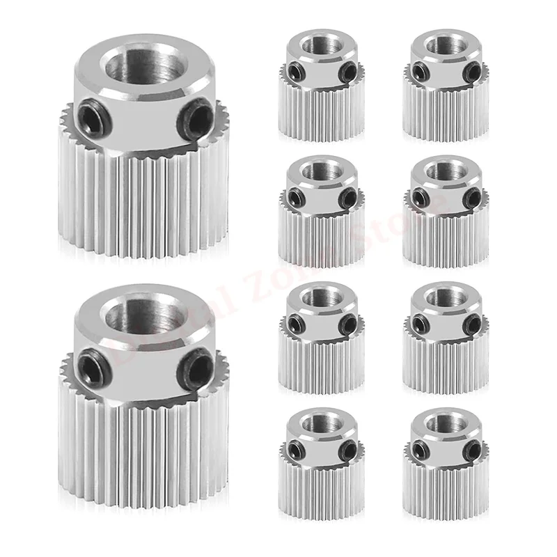 

10Pcs MK7 MK8 Extruder Wheel Gear 36 Teeth Bore 5mm Stainless Steel Drive Gear for Ender 3 CR10 1.75mm & 3mm 3D Printer Filament