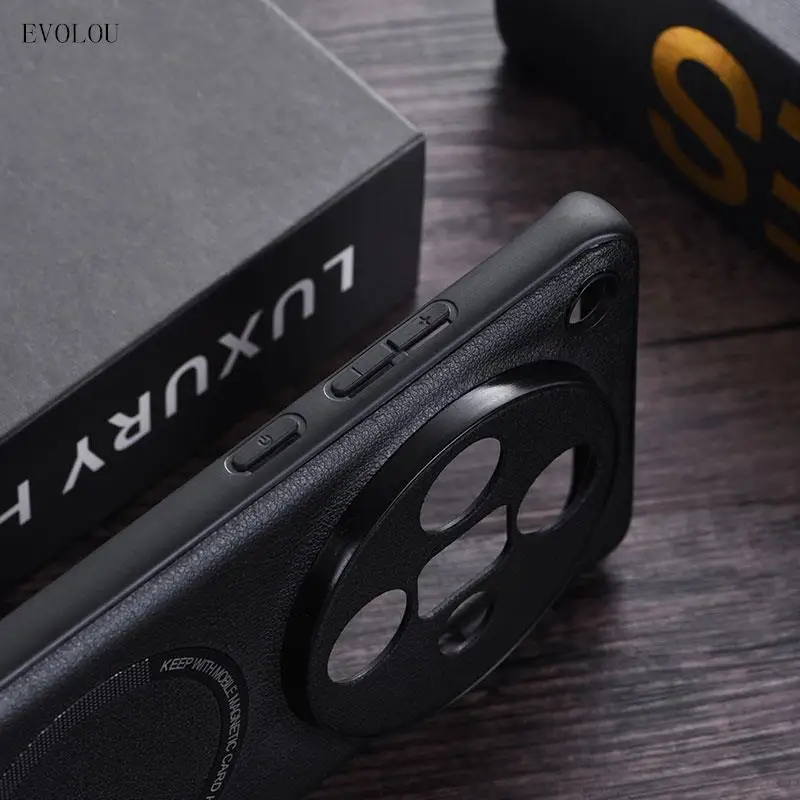 Магнитный чехол из искусственной кожи для Oppo Find X7 Ultra X7pro