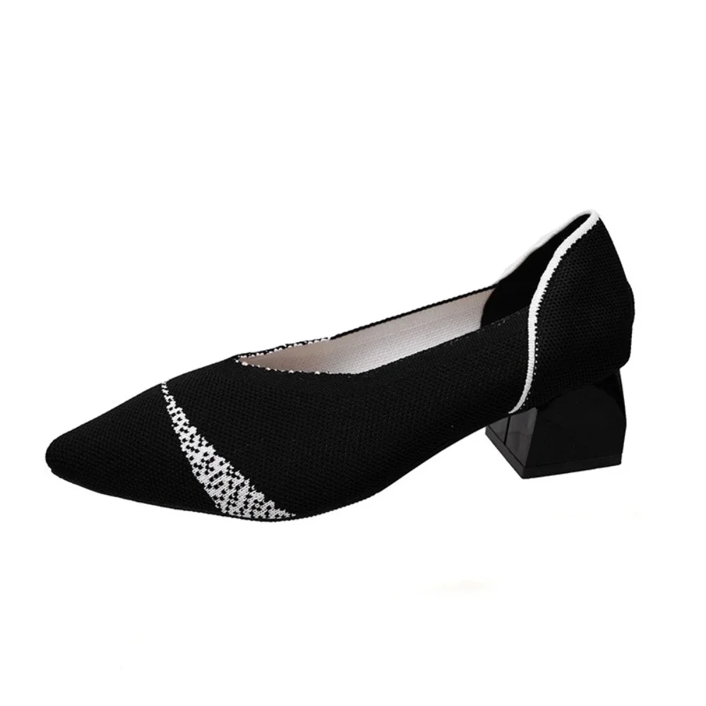 Новая женская обувь модная эластичная вязаная дышащая латексная стелька на