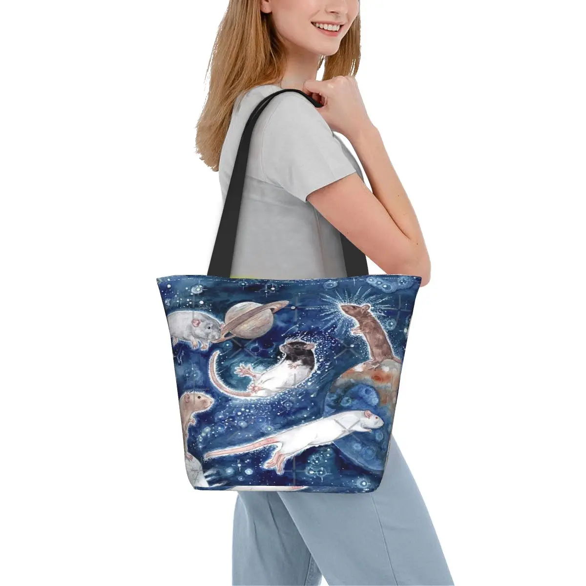 Сумка-тоут через плечо с отделением крысы и звезды