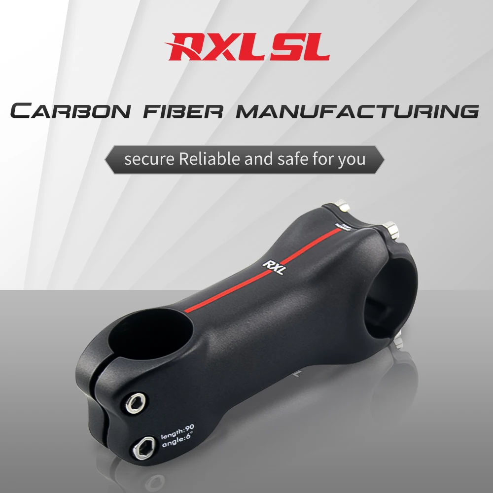 

RXL SL Carbon Mtb Stem 6/17 Degree Mountain Bike Stem UD Matte Red/Black Ultra-light Road Bicycle Stems 28.6-31.8mm