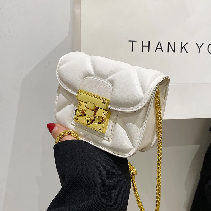 

Lingge chain mini bag women's 2022 summer popular new all-match messenger bag high-end fashion small square bag