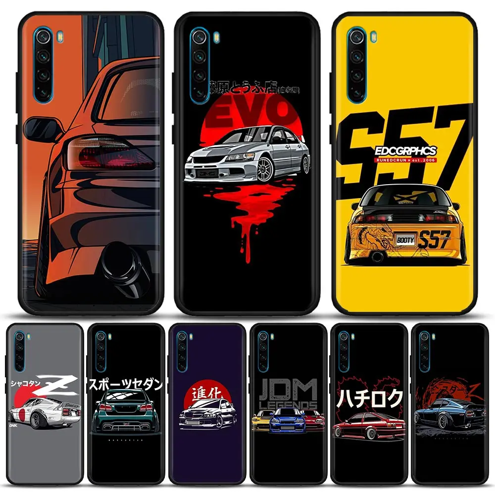 

Phone Case for Redmi 6 6A 7 7A 8 8A 9 9A 9C 9T 10 10C K40 K40S K50 Pro Plus Silicone Case Cover Sports Car EVO JDM Drift