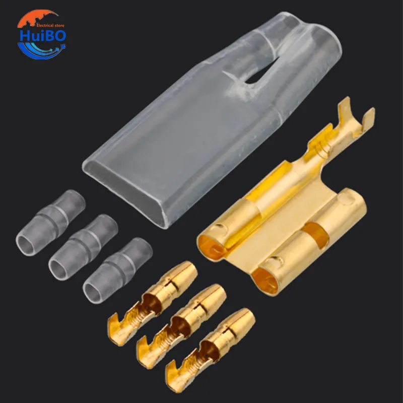 

10/20/50sets Car tools 3.5 bullet terminal car electrical wire connector diameter 3.5mm Male Female 1 : 3 Cold press terminal