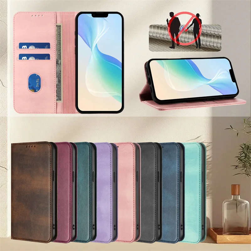 Фото Магнитный чехол Fundas Realme 15/15T/15Pro для Realme 15 Pro, кожаный чехол-бумажник Capa для Realme 15T 15 Pro, задняя крышка телефона Coque №2