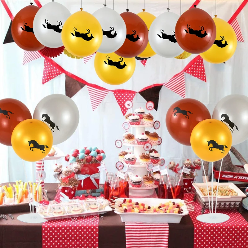 

10Pcs/Lot 12inch Latex Balloons for Birthday Party Decorations Cartoon Animal Horse Wedding Party Supplies Helium Balloon