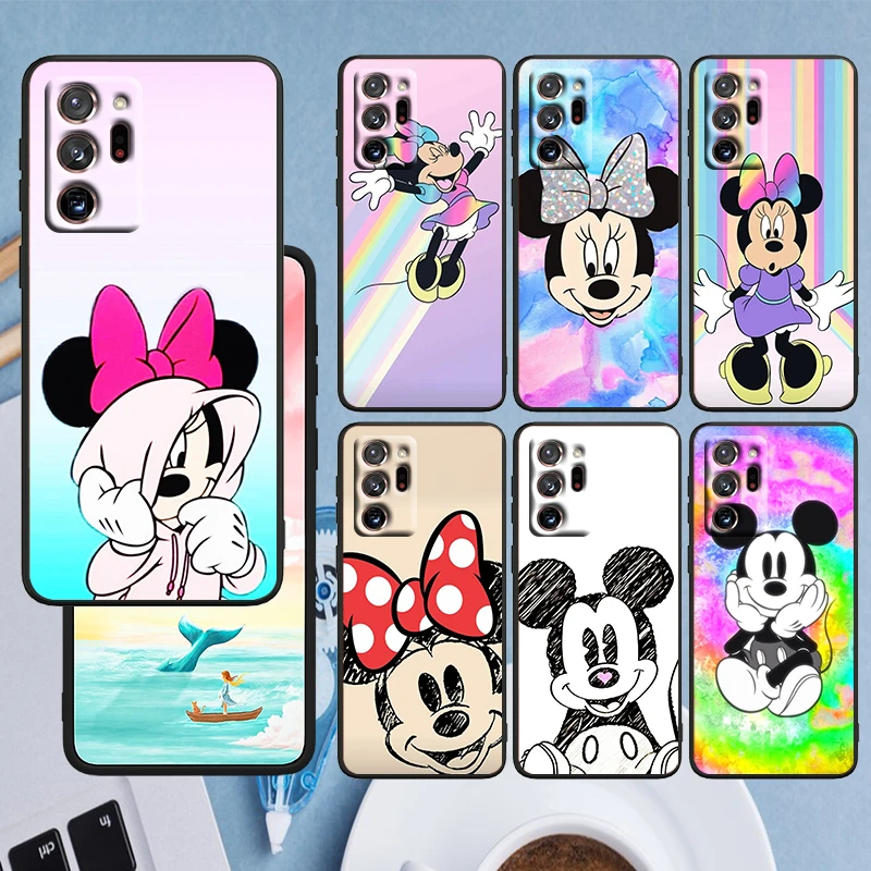 

Mickey mouse color For Samsung Note 20 Ultra 10 Pro Lite 9 8 F52 F42 F22 M21 M60S M62 M31 M12 M32 Black TPU Phone Case