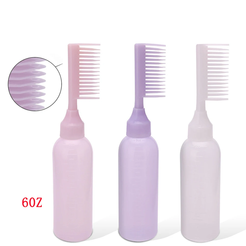 

110ml Professional Hair Colouring Comb Empty Hair Dye Bottle with Applicator Brush Dispensing Salon Hair Coloring Styling Tool