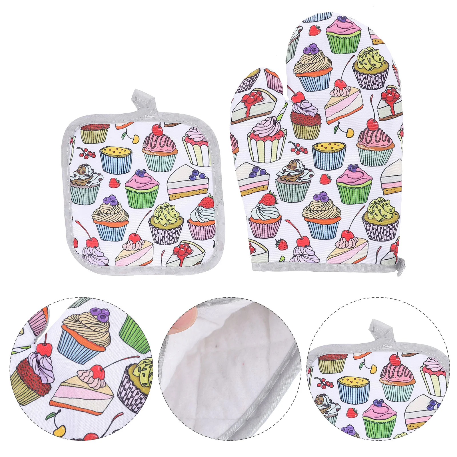 

1pc Heat Resistant Microwave Oven Mitts Kitchen Baking Heat Resistant Glove with Cushion