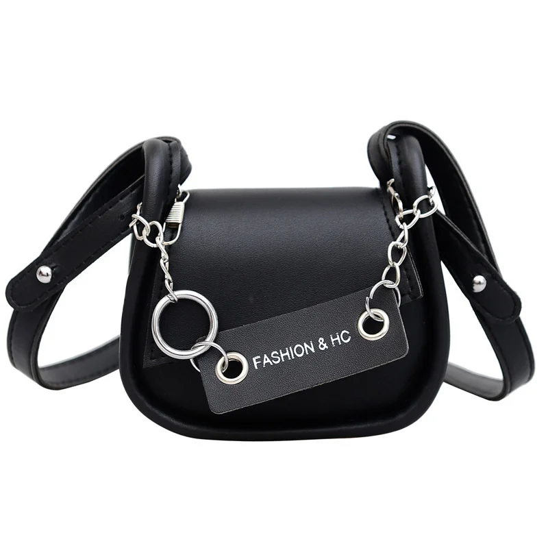 

Mini Messenger Bag Vintage Fashion Saddle Bag Women 2023 England Style Simple Solid Chain Commuter Shoulder Bag PU Leather Bag