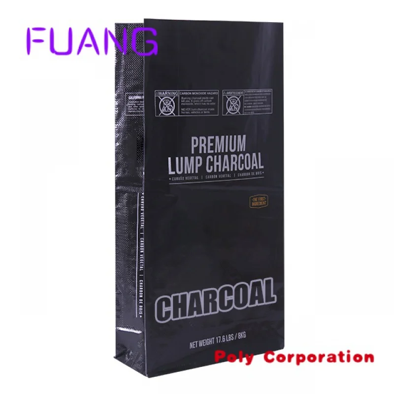 Wholesale 5kg 8kg pp woven firewood bbq charcoal bright packing bags