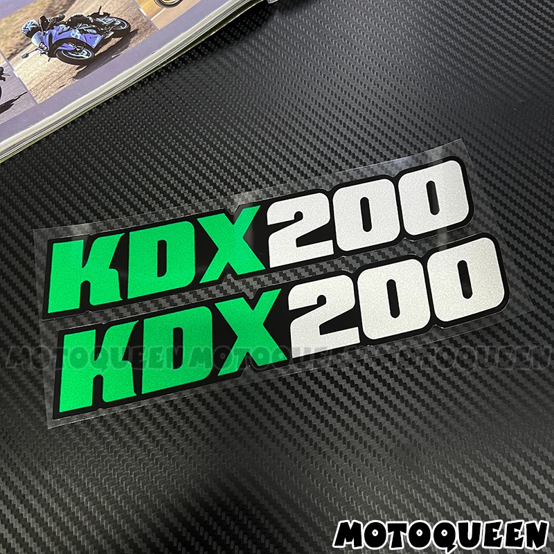 Фото Наклейки для мотоциклов Kawasaki KDX 200 220: на шлем, колесные диски, топливный бак, боковые светоотражающие наклейки-декали №2