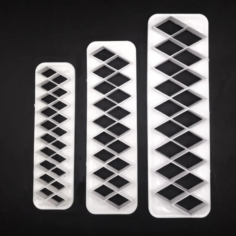 3 шт. квадратные геометрические резаки резак для помадки печенья геометрическая