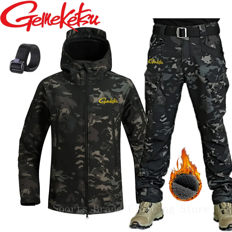 Новинка 2024 утепленный костюм для альпинизма мужской из мягкой кожи акулы с